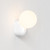 Lyra Gloss Glaze White with White Spere IP44 Bathroom Wall Light