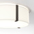 Salina 2 Light Bronze with White Fabric Shaded Flush Ceiling Light