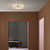 Salina 3 Light Bronze with White Fabric Shaded Flush Ceiling Light