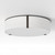 Salina 3 Light Bronze with White Fabric Shaded Flush Ceiling Light