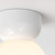 Lyra Gloss Glaze White with White Spere 14cm IP44 Bathroom Ceiling Light