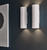Shadow 2 Light White Plaster Up and Down Wall Light 