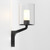 Elena Matt Black with Clear Shade IP44 Bathroom Wall Light