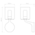 Elena Matt Black with Clear Shade IP44 Bathroom Wall Light