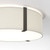 Salina 2 Light Bronze with Putty Fabric Shaded Flush Ceiling Light