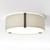 Salina 2 Light Bronze with Putty Fabric Shaded Flush Ceiling Light