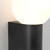 Ortona Matt Black with White Opal Sphere IP44 Bathroom Wall Light