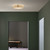 Salina 3 Light Bronze with Putty Fabric Shaded Flush Ceiling Light