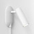 Gio Matt White Adjustable Reading Wall Spotlight