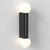 Ortona 2 Light Matt Black with White Opal Spheres IP44 Bathroom Wall Light