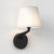 Millie Matt Black with White Shade IP44 Bathroom Wall Light