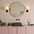 Millie Matt Black with White Shade IP44 Bathroom Wall Light