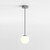 Nara Polished Chrome with White Sphere LED IP44 Bathroom Pendant Light