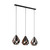 Eglo Lighting Carlton 1 3 Light Black and Copper Coloured Bar Pendant Light