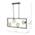 Ensio 4 Light Matt Black and Opal Glass Pendant Light