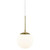 Nordlux Grant 15 Brass with White Opal Glass Pendant Light