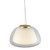 Nordlux Jelly Clear with White Opal Glass and Brass Detail Pendant Light