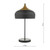 Gaucho 2 Light Black Metal and Wood Table Lamp