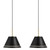 Nordlux Pine Two Pack Black with Brass Detail Bar Pendant Light