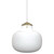 DFTP Raito 30 oval Brass with White Opal Glass Pendant Light