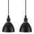 Nordlux Ray Two Pack Black with Chrome Detail Pendant Light