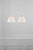 Nordlux Ray Two Pack White with Brass and Chrome Detail and White Opal Glass Pendant Light