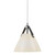 DFTP Strap 16 Nickel with White Opal Glass and Leather Strap Pendant Light