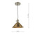 Hadano Antique Chrome with Aged Brass Shade Pendant Light