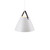 DFTP Strap 36 Nickel with White Opal Glass and Leather Strap Pendant Light