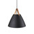 DFTP Strap 48 Black with Leather Strap Pendant Light