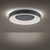 Leuchten Direkt ANIKA Black Halo Remote Control Dimmable LED 70cm Wall or Ceiling Light