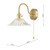 Hadano 1 Light Brass With Clear Flared Glass Shade Wall Light