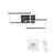 Leuchten Direkt IVEN 2 Light Black Double Square Dimmable Ceiling Light