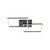 Leuchten Direkt IVEN 2 Light Black Double Square Dimmable Ceiling Light