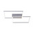 Leuchten Direkt IVEN 2 Light Large Satin Chrome Double Square Dimmable Ceiling Light