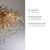 ICICLE 10 Light Aged Brass with Crystal Chandelier