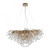 ICICLE 10 Light Aged Brass with Crystal Chandelier
