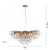 ICICLE 10 Light Aged Brass with Crystal Chandelier