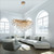 ICICLE 10 Light Aged Brass with Crystal Chandelier