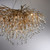 ICICLE 10 Light Aged Brass with Crystal Chandelier