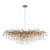 ICICLE 15 Light Aged Brass with Crystal Chandelier
