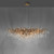 ICICLE 15 Light Aged Brass with Crystal Chandelier
