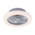 Leuchten Direkt LEONARD 59cm Silver and White with Fan Semi Flush Ceiling Light