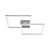 Leuchten Direkt Ls-MAXI 2 Light Steel Square Double Ceiling Light