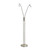 Leuchten Direkt MAX LED 2 Light Satin Chrome Adjustable Floor Lamp