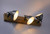 Leuchten Direkt SAMIA 3 Light Silver and Wood Adjustable Wall and Ceiling Light