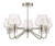 Keta 5 Light Satin Chrome & Polished Chrome Semi Flush Pendant