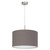 Eglo Lighting Pasteri Satin Nickel with 380 Brown Fabric Shade Pendant Light