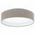 Eglo Lighting Pasteri White with Taupe Fabric Shade Ceiling Light