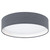 Eglo Lighting Pasteri White with Grey Fabric Shade Ceiling Light